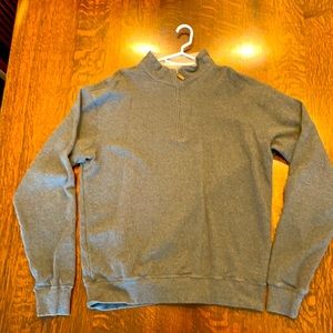 Peter Millar Large Grey Cotton Quarter-zip